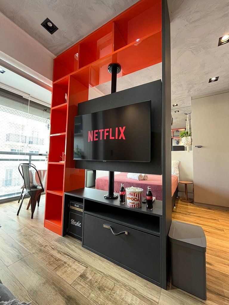 Studio Moderno no Smart Vila Madalena com 31m², 1 suíte com