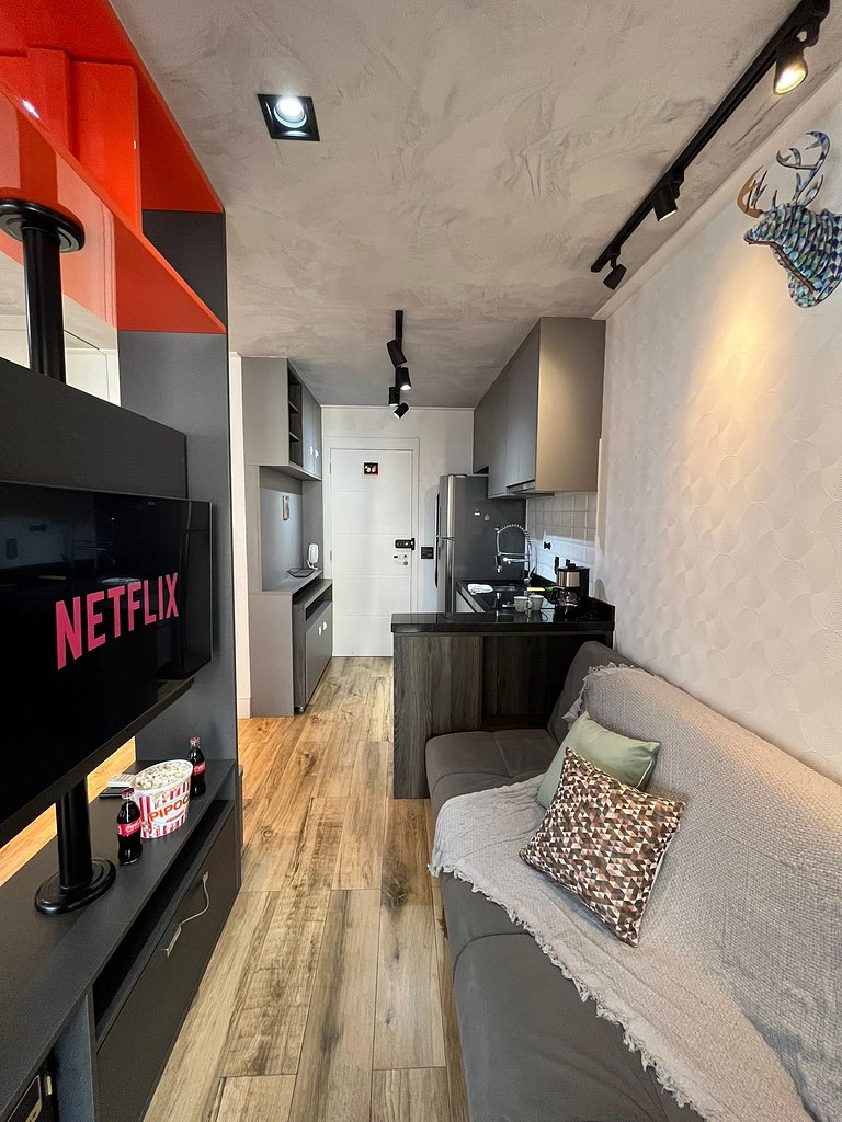 Studio Moderno no Smart Vila Madalena com 31m², 1 suíte com