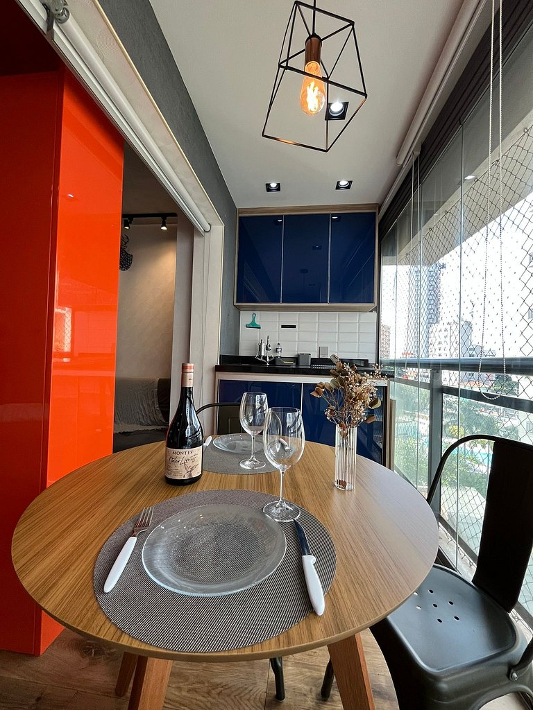 Studio Moderno no Smart Vila Madalena com 31m², 1 suíte com